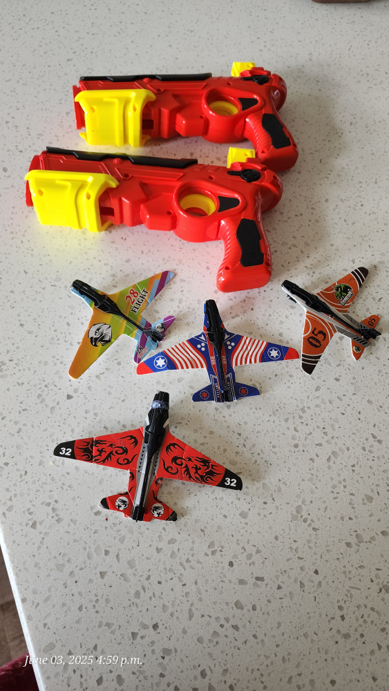 Toy Guns with Foam Airplanes