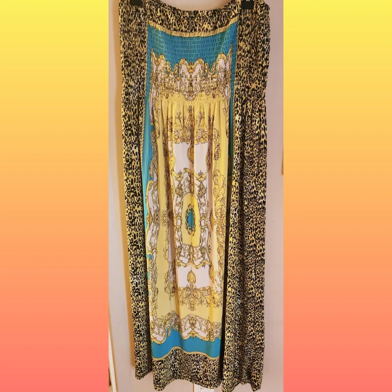 Strapless Printed Maxi  Dress thumbnail