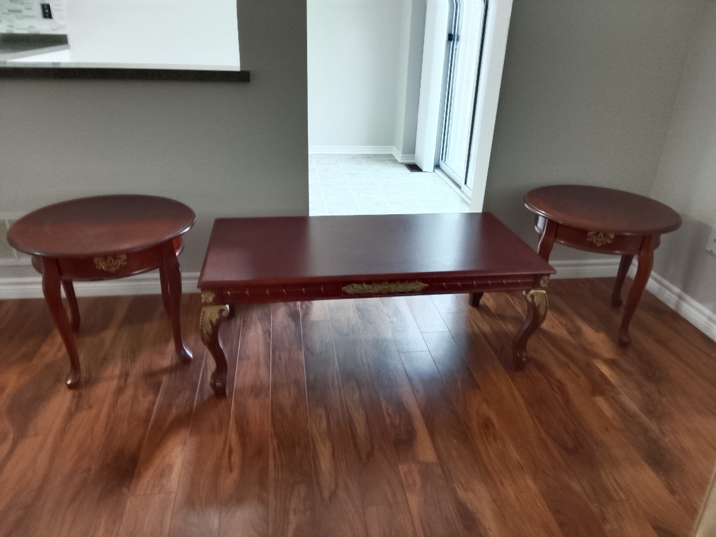 Matching Coffee Table and End Tables Set