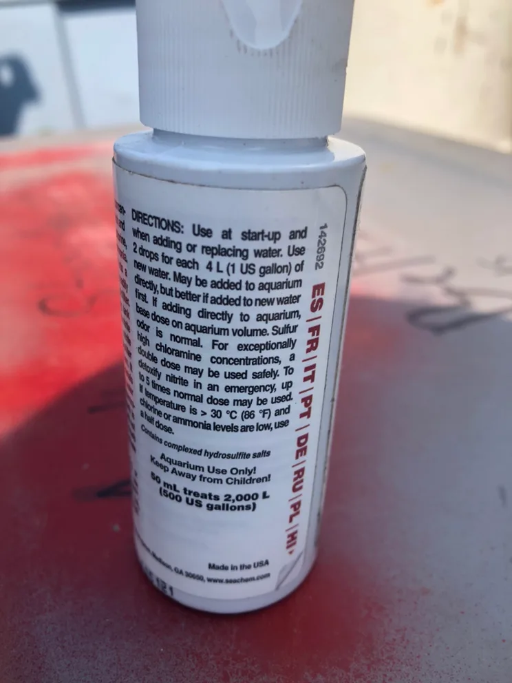 Unopened bottle of Seachem Prime Water Conditioner image indicator(3)