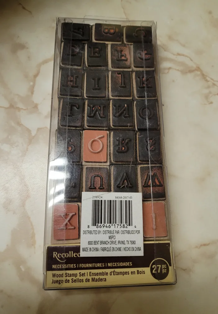 Alphabet Stamp Set with Ink Pad and Place Cards image indicator(6)