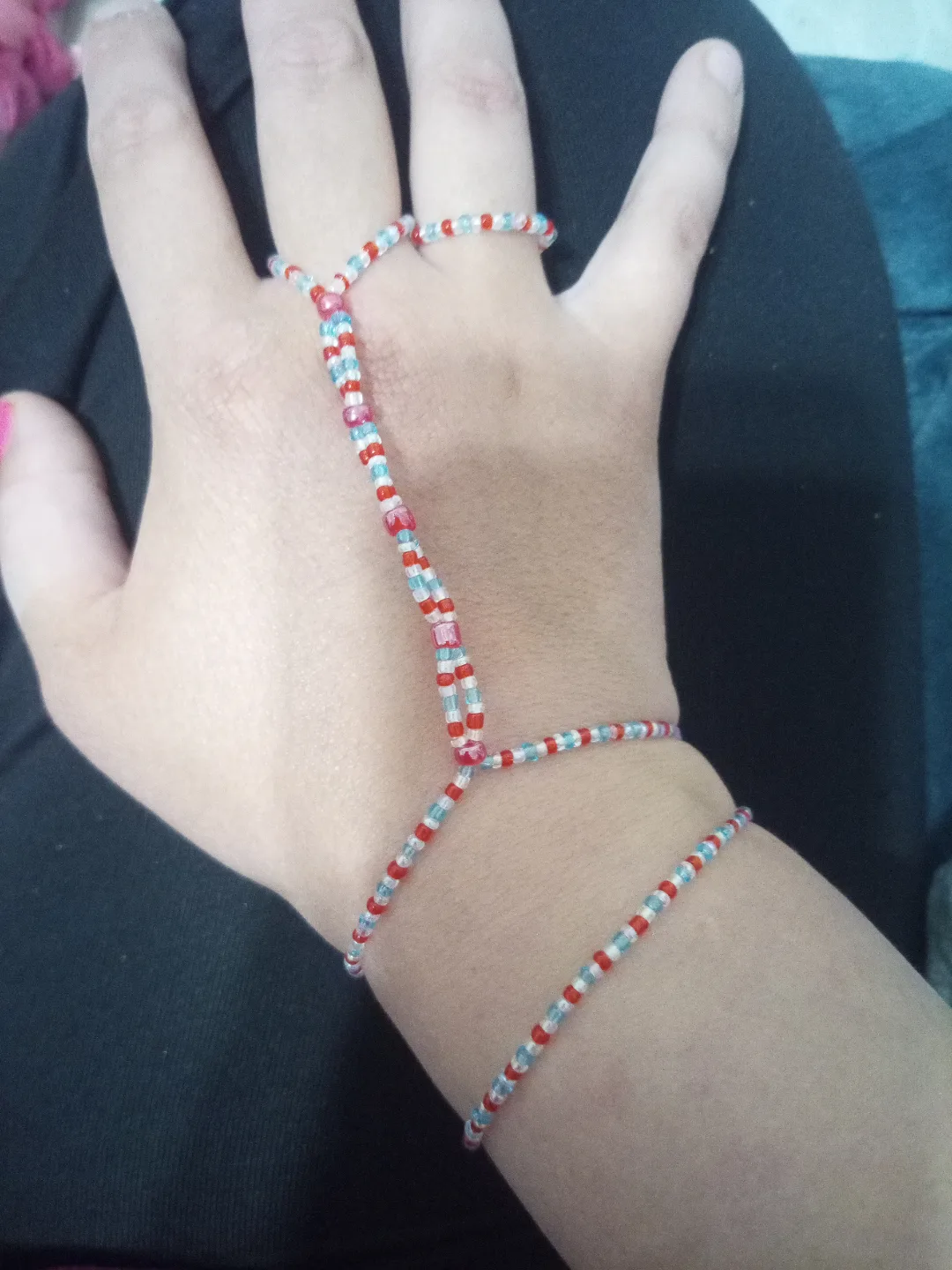 Beaded Hand Chain Bracelet thumbnail