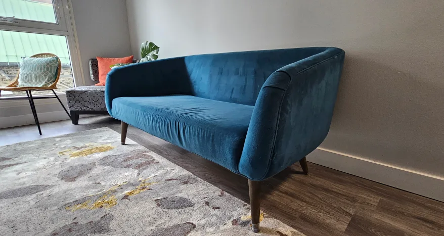 3-Seater velvet sofa from CB2 image indicator(2)