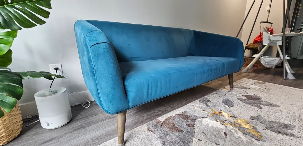 3-Seater velvet sofa from CB2 image indicator(4)