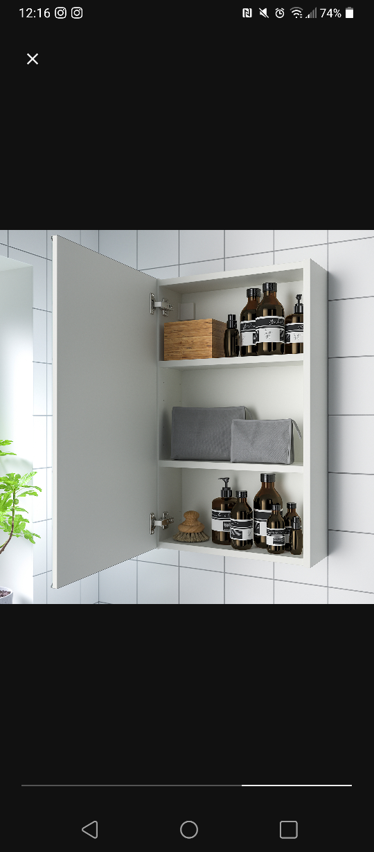 IKEA ENHET White Mirrored Cabinet - photo 2