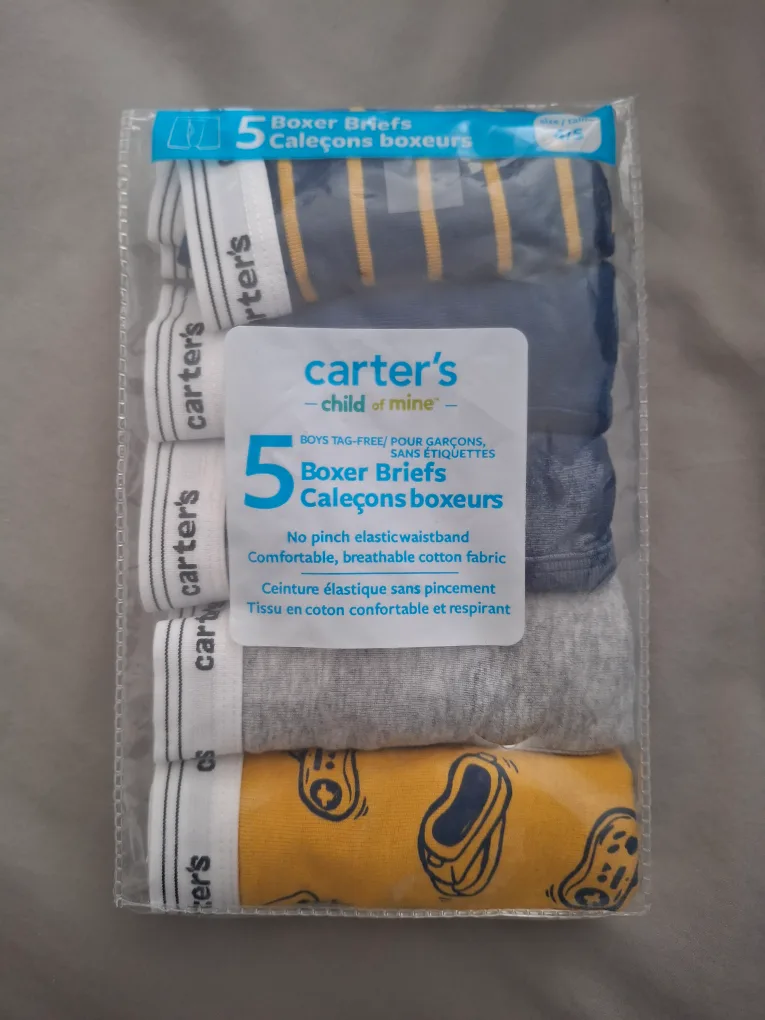 BNIP 5pk Boxer Briefs (Size 4-5) thumbnail