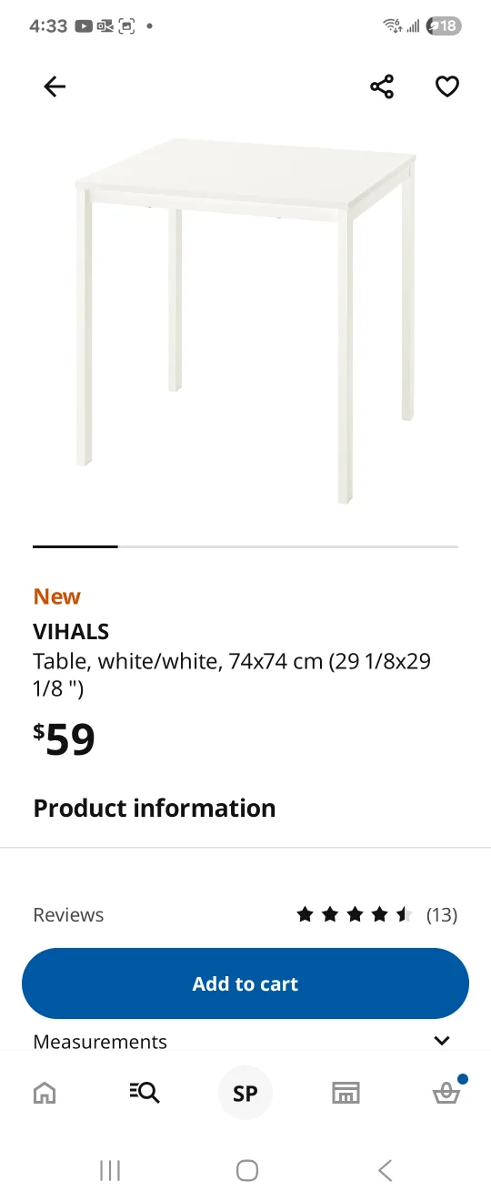 IKEA MELLTORP Square Dining Table, 2-seater dining table image indicator(2)