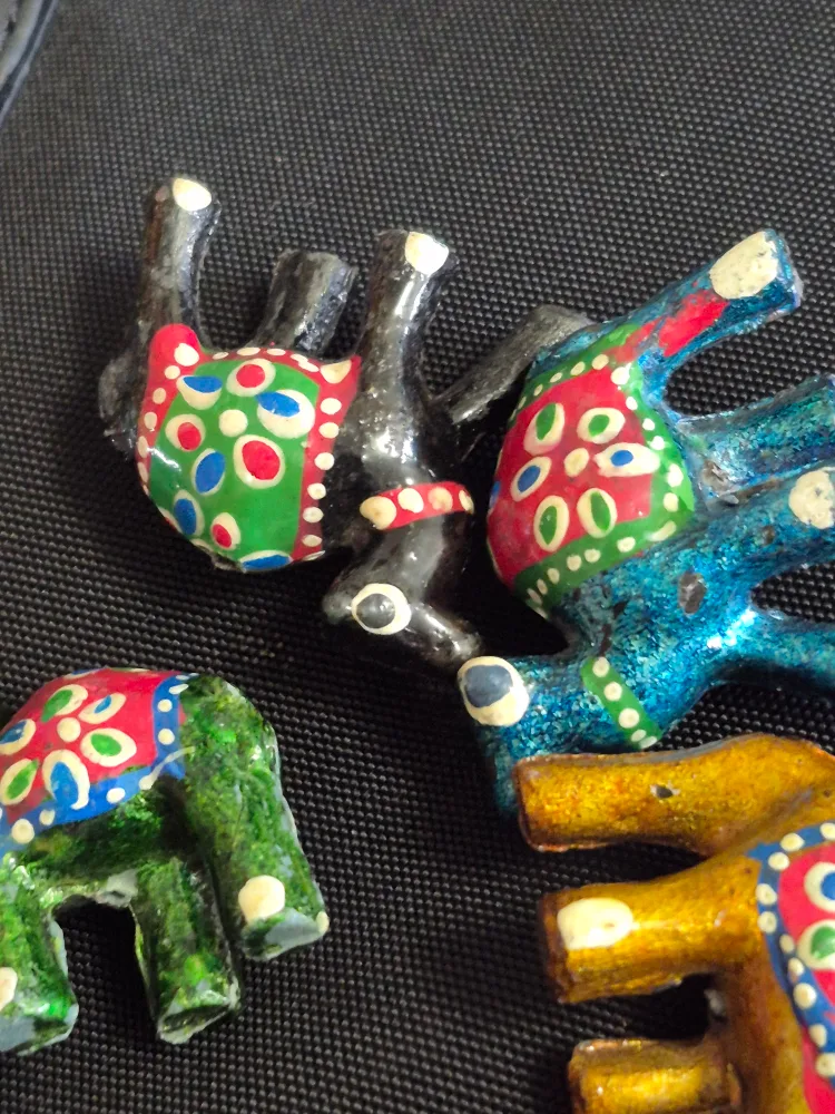 Set of 5 Hand-Painted Camel Figurines image indicator(5)