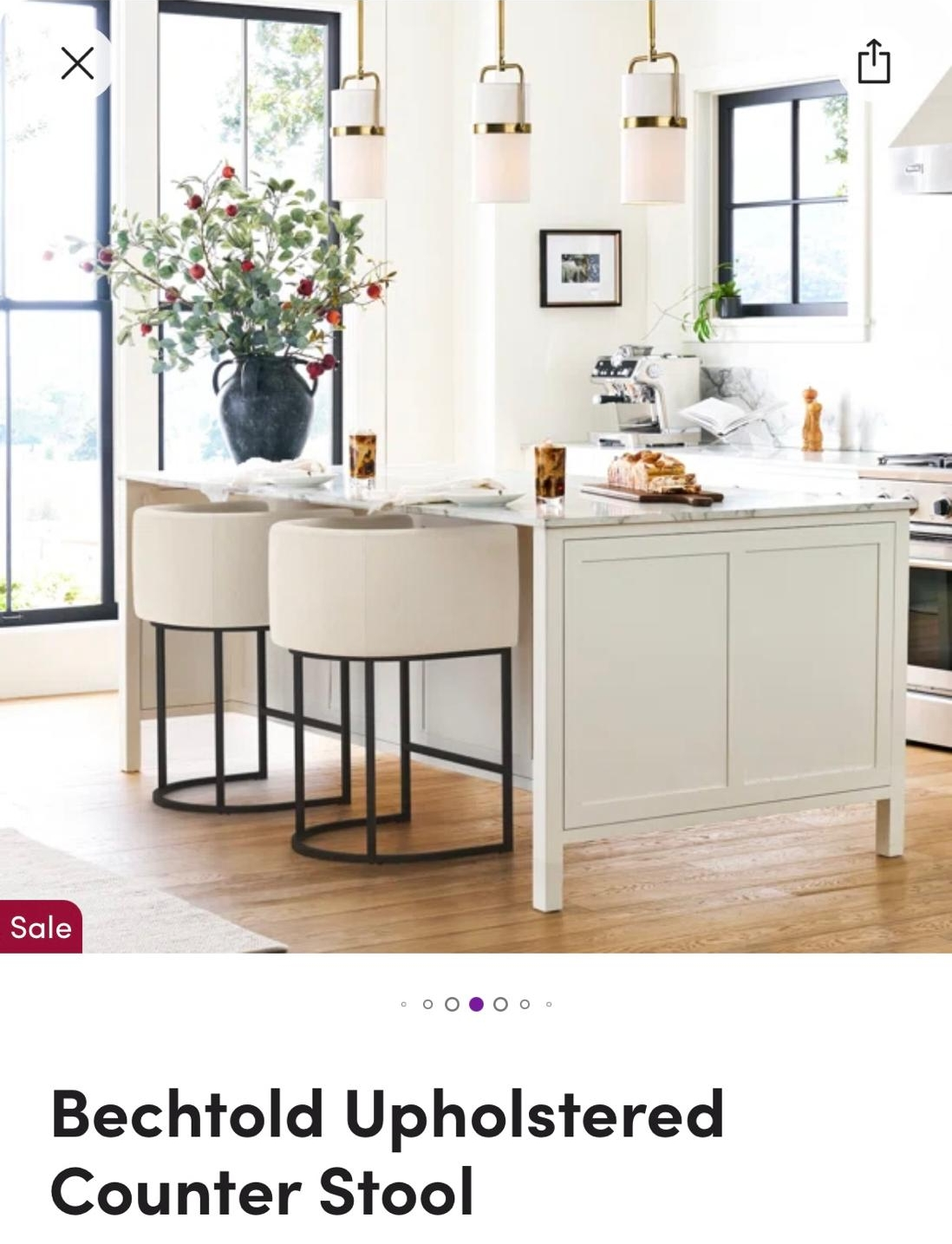 Bechtold Upholstered Counter Stool