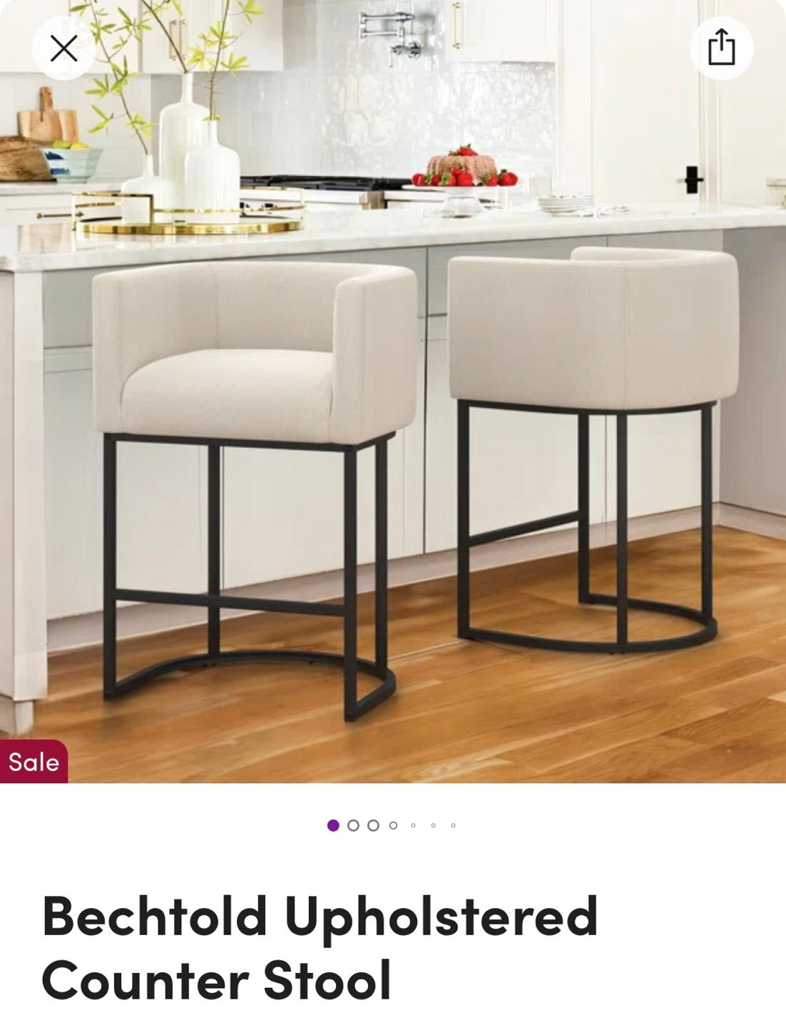 Bechtold Upholstered Counter Stool - photo 3