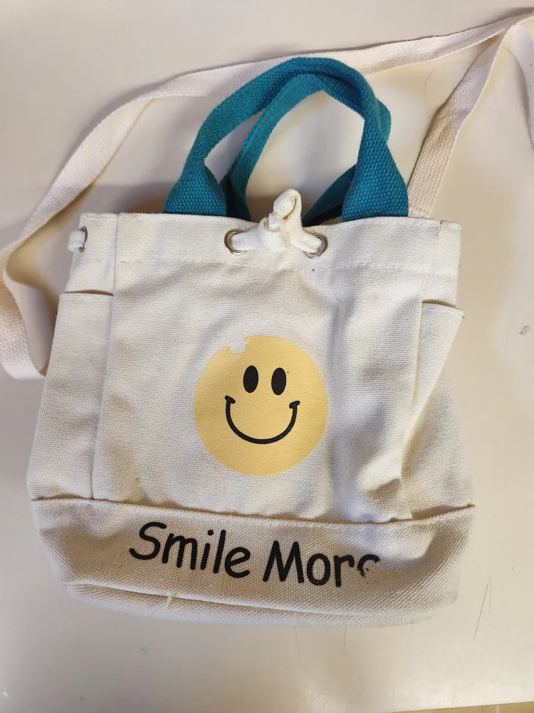 Smile More Canvas Tote Bag #freecycle thumbnail