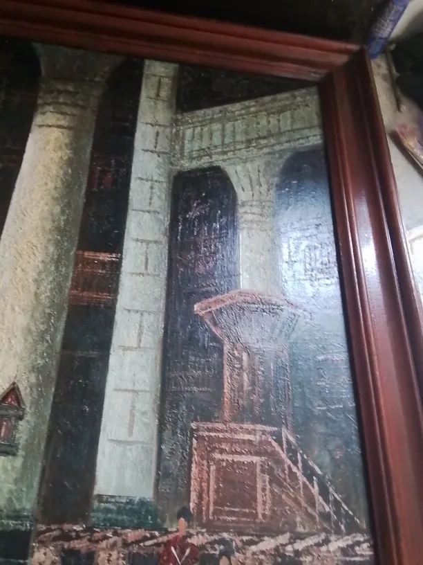 Framed Painting Gothic St Mary's Church in Nottingham image indicator(6)