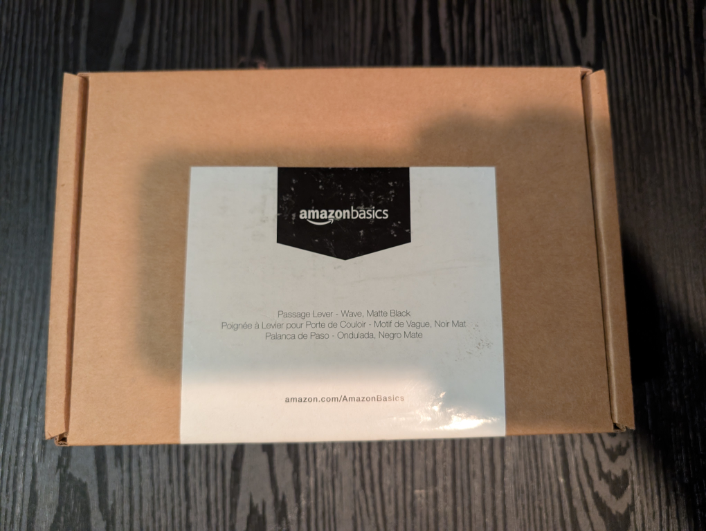 New AmazonBasics Passage Lever - Matte Black