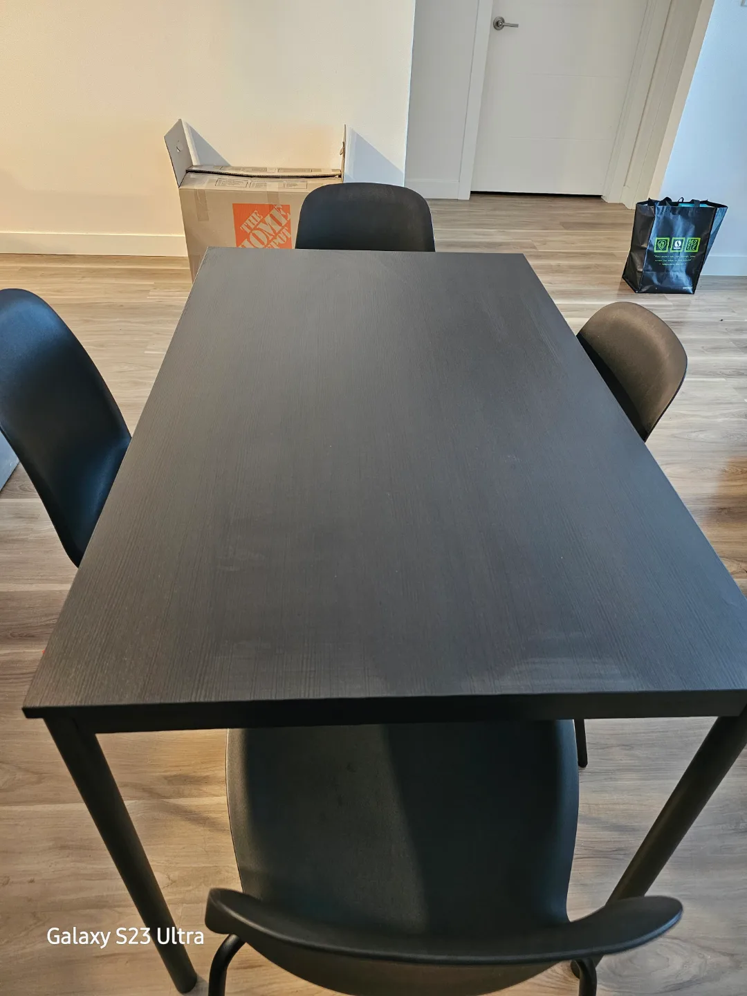 IKEA Black Table and Chairs Set thumbnail