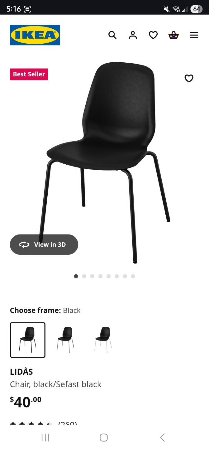 IKEA Black Table and Chairs Set - photo 3