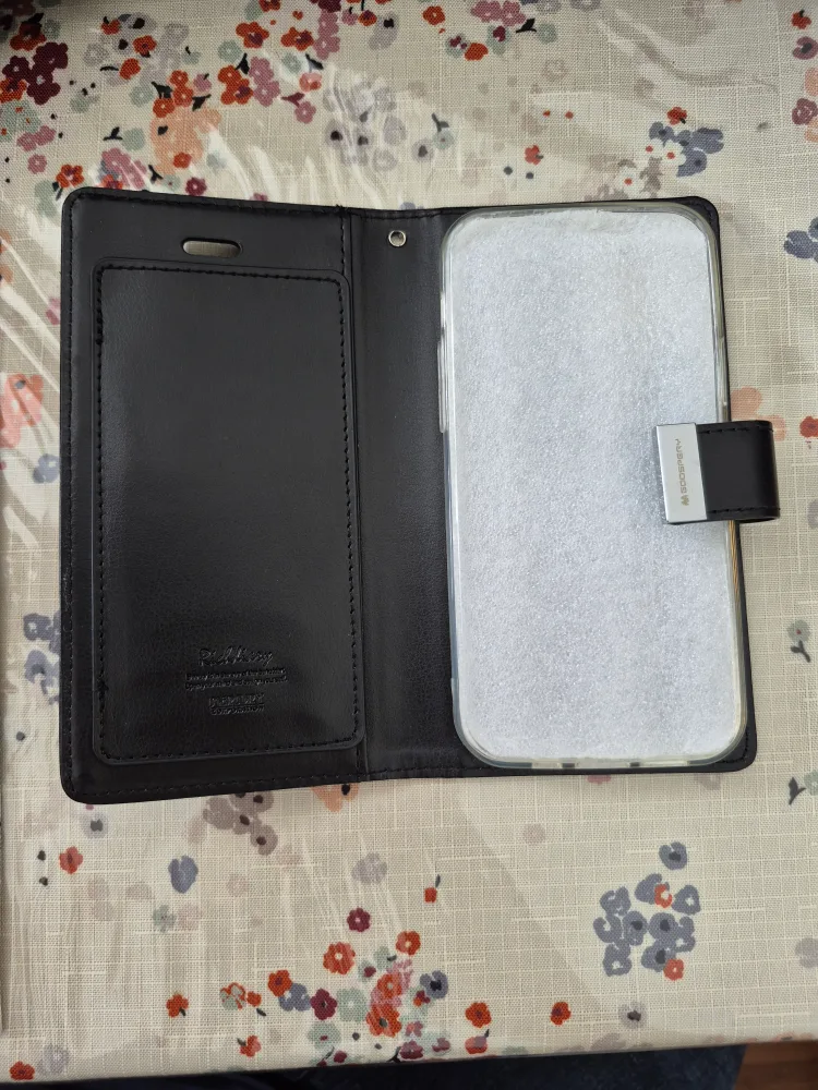 iphone 12Goospery Black Leather Phone Case image indicator(5)