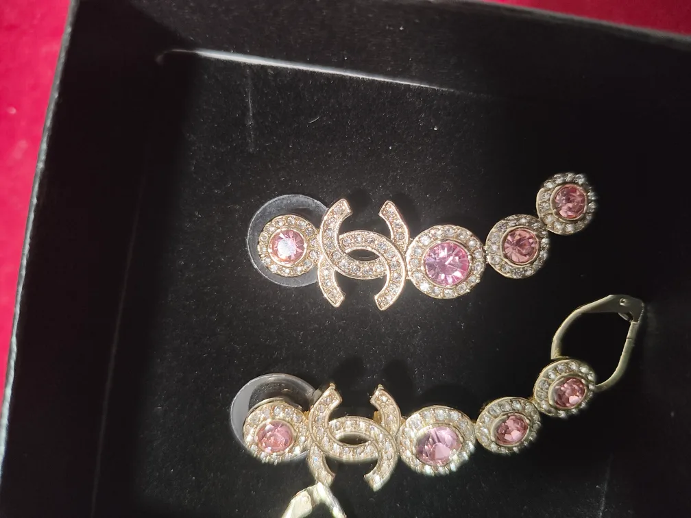 Chanel Earrings with Pink Stones image indicator(6)
