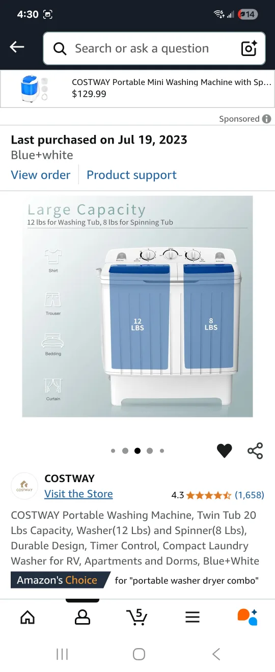 Portable Washing Machine and Spin Dryer combination image indicator(7)