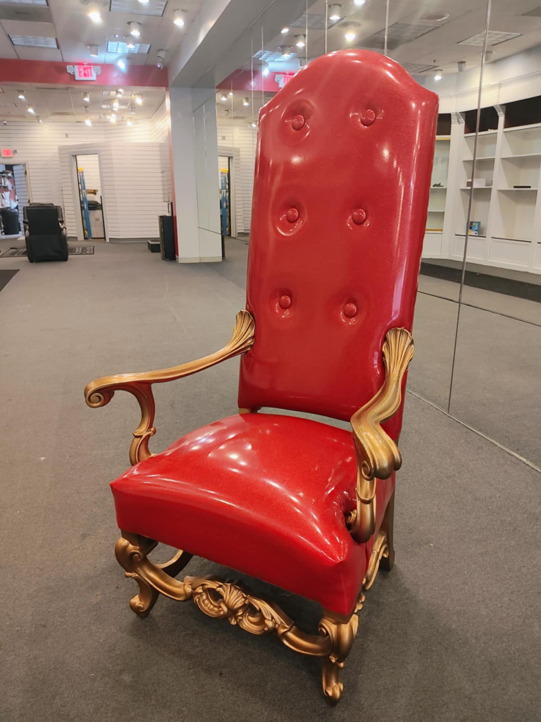 Red & Gold Accent Chair