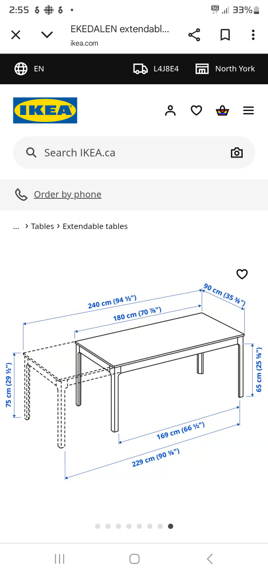 Extendable Dark Brown Table + 4 chairs - photo 2