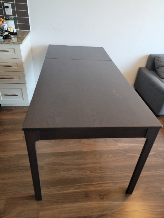 Extendable Dark Brown Table + 4 chairs - photo 3