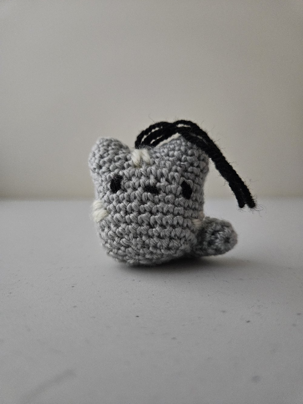 Handmade Crochet Cat Keychain - Grey #freecycle - photo 3