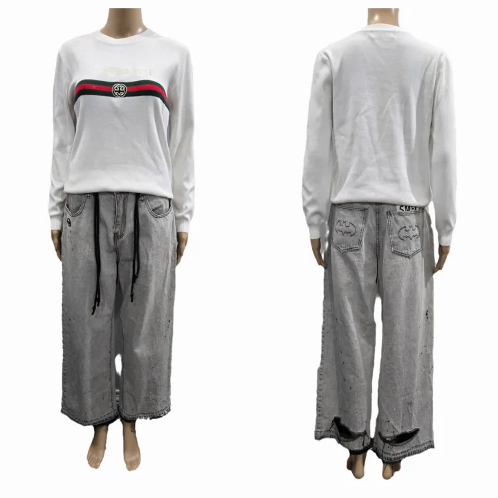 SMFK X Batman High-Rise Wide-Leg Jeans Size 26 image indicator(3)