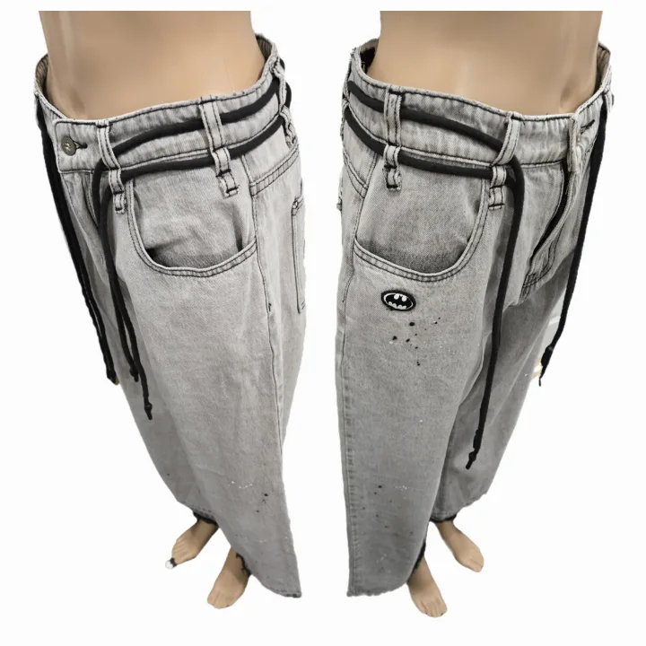 SMFK X Batman High-Rise Wide-Leg Jeans Size 26 image indicator(5)