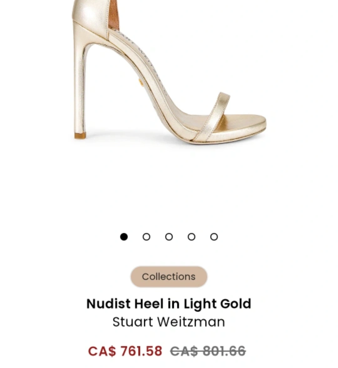 Stuart Weitzman Gold Heels
