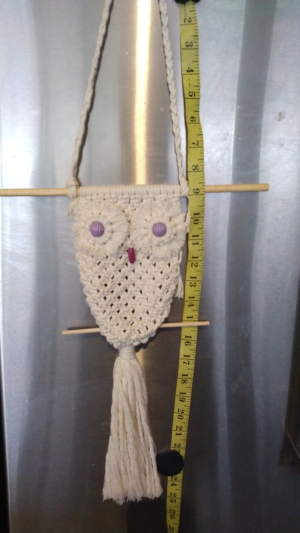 Handmade Macrame Owl Wall Hanging - photo 2