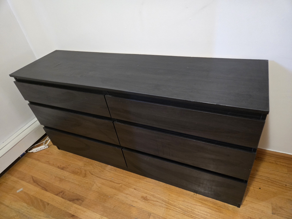 Ikea black 6 drawer - photo 2