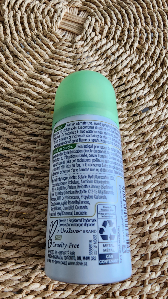 Women's Dove Dry Spray Advanced Care Antiperspirant - 28g - photo 2