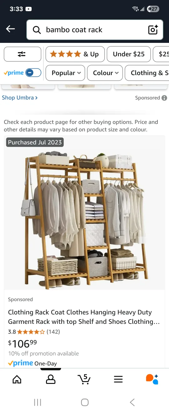 Bambo Clothing Rack Coat Rack with Storage 🥕 image indicator(3)