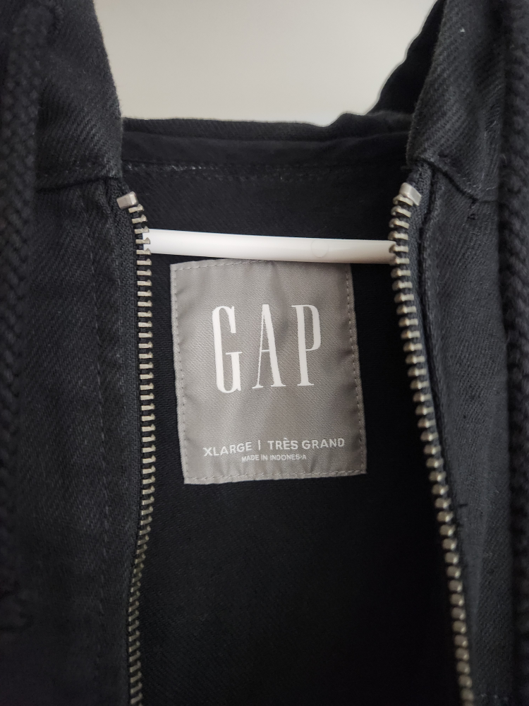 GAP Black Zip-Up Hoodie - XLarge - photo 3
