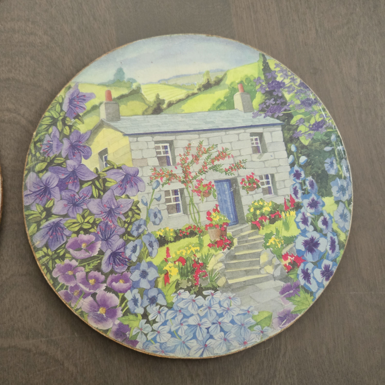 Vintage Cork Floral Trivets/Coasters - photo 4