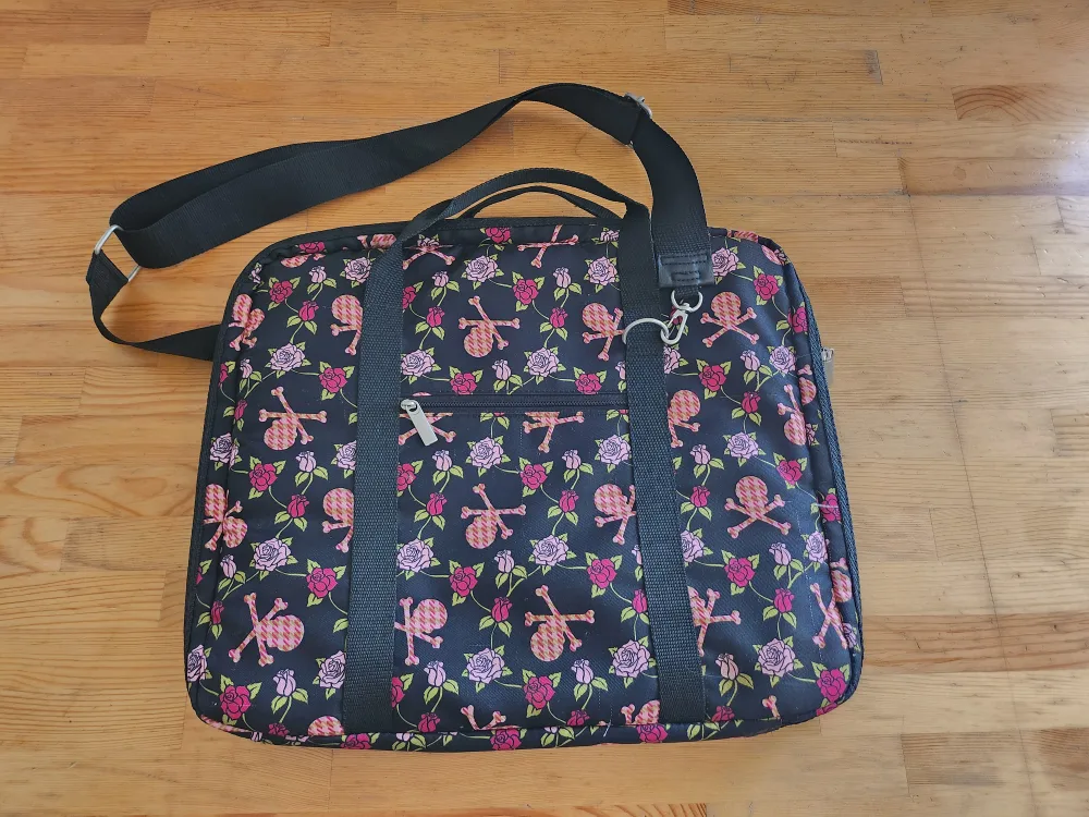 Floral Skull Laptop Bag 18" 🥕 thumbnail