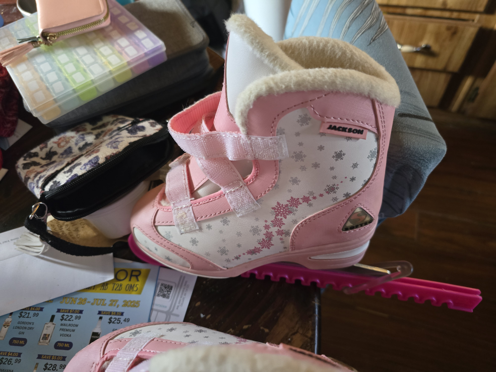 Jackson Pink & White Girls Ice Skates 3 kids