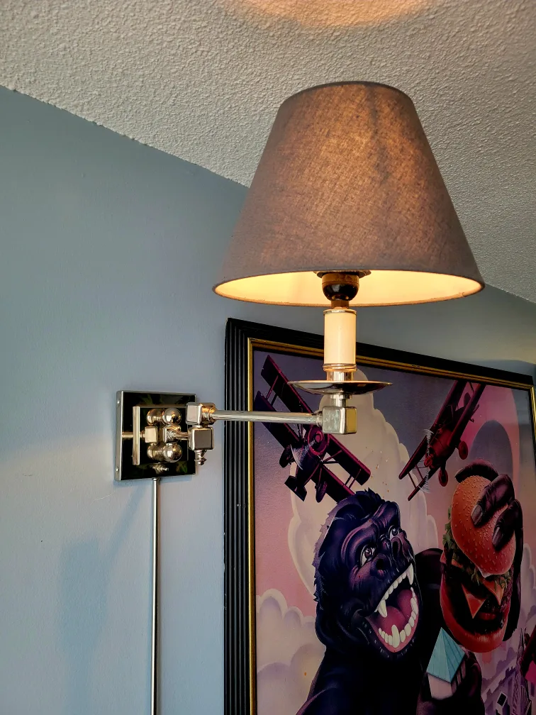 Industrial Modern Chrome Double Swivel Wall Lamp(s) - ×2 thumbnail