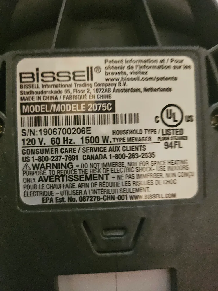 Bissell PowerFresh Slim Steam Mop - Model 2075C image indicator(3)