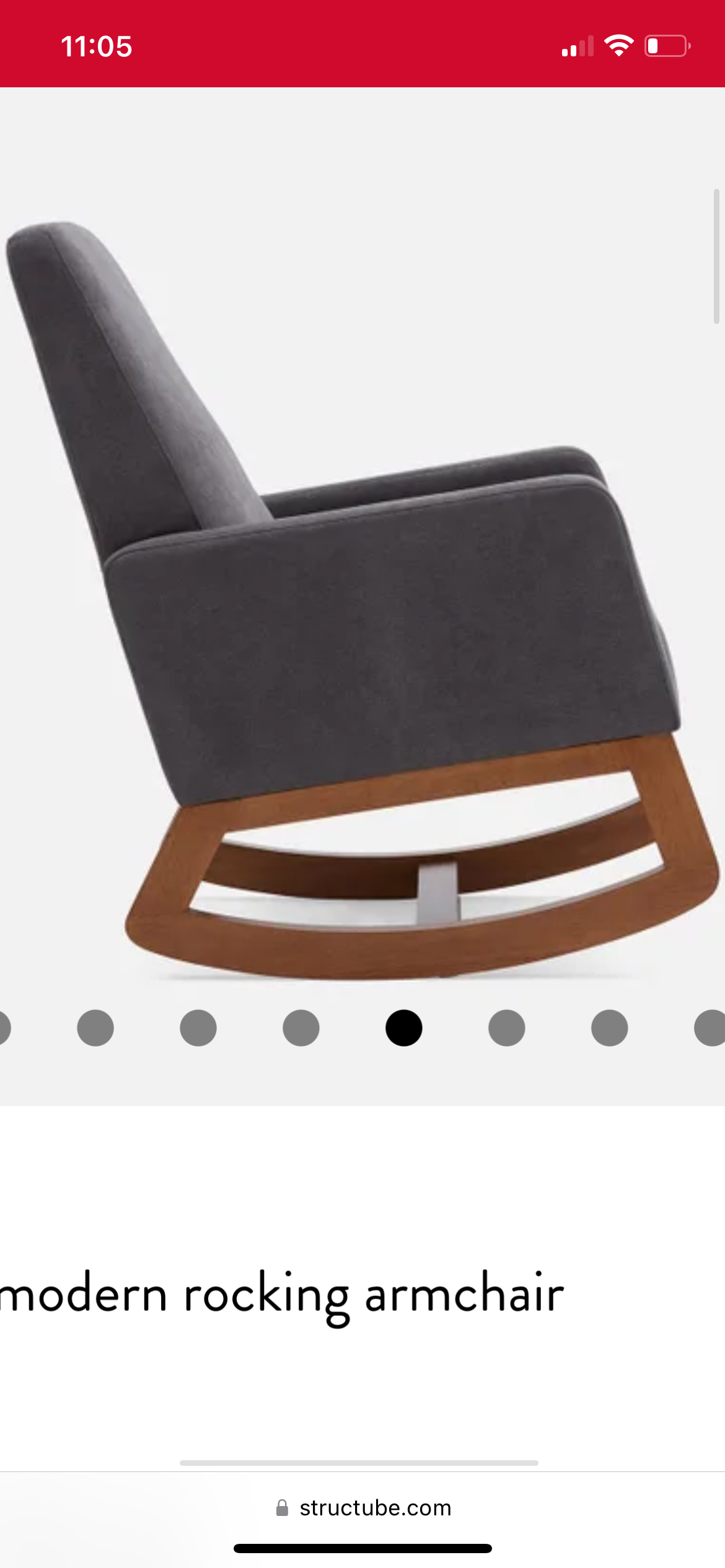 CEDRICK mid-century modern rocking armchair - photo 2