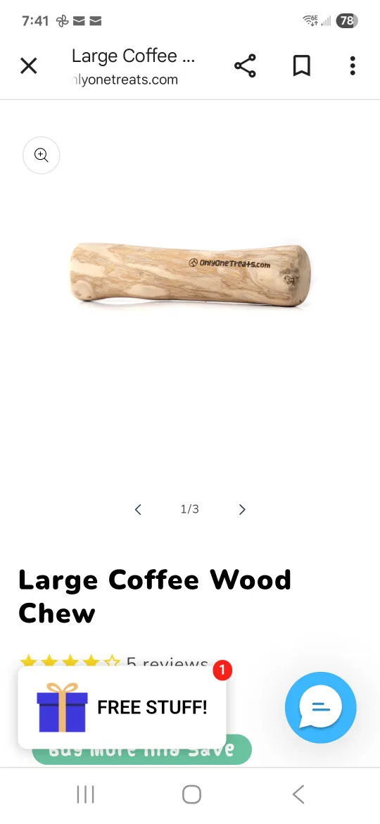 Coffee Wood Dog Chew image indicator(2)