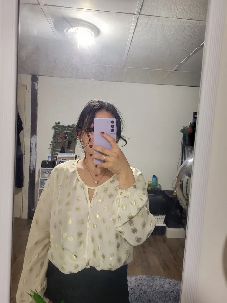 xhiliration Polka Dot Blouse thumbnail