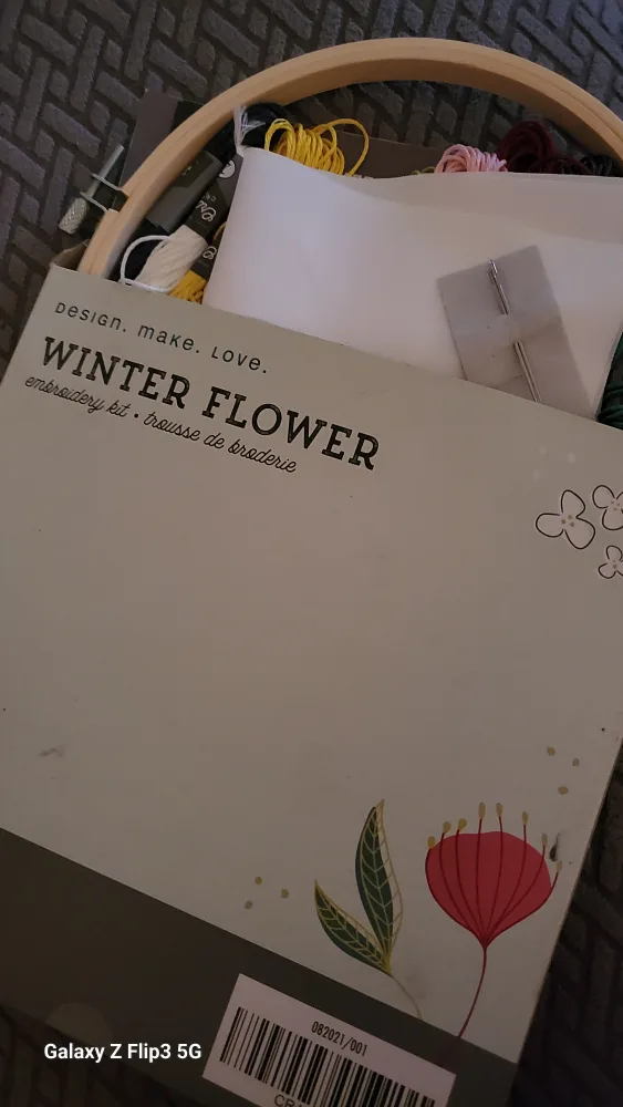 Craft Crush Winter Flower Embroidery Kit #freecycle image indicator(3)