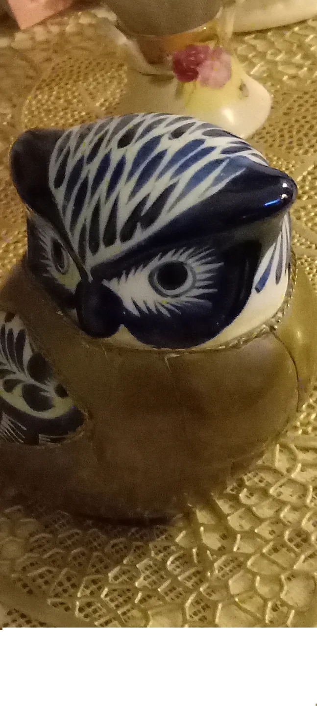 PORCELAIN OWL in Sergio Bustamante style image indicator(2)