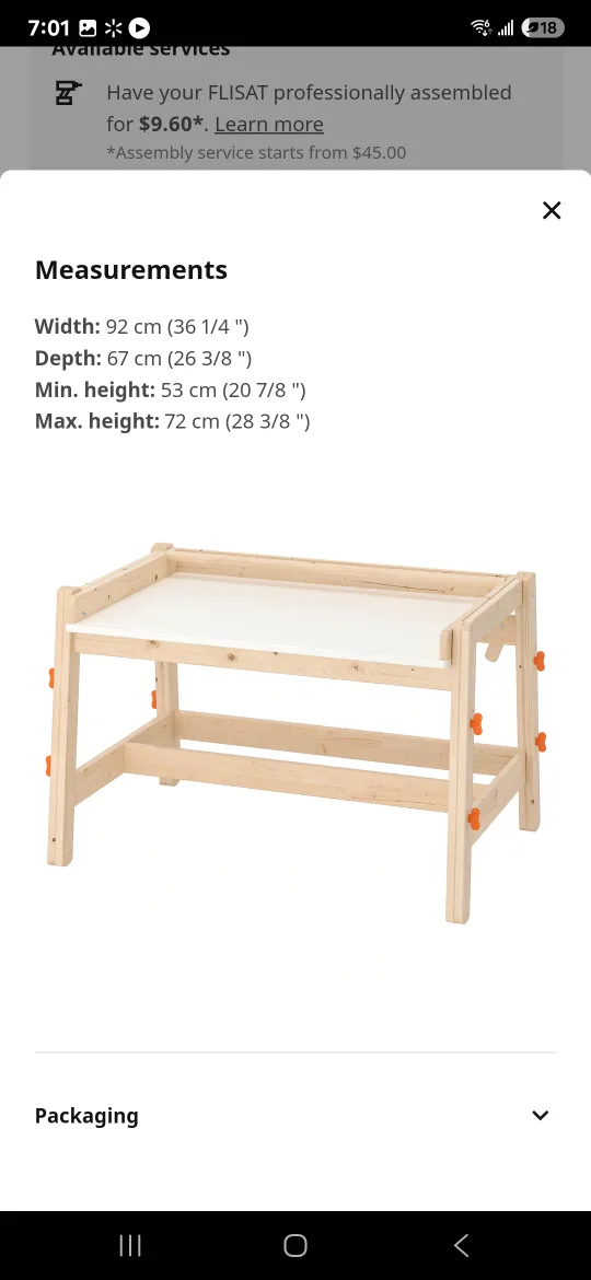 IKEA FLISAT Kids Adjustable Bench image indicator(3)