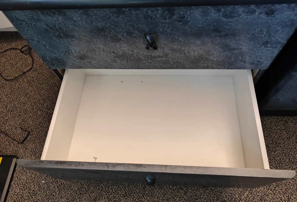 Two Navy Blue Bedside Dresser Set 💖🧡 image indicator(7)