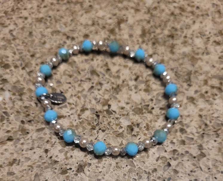 Bracelets stainless steel elastic crystal bracelets image indicator(2)