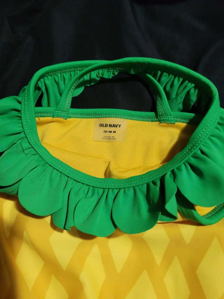Brand New Old Navy Pineapple Swimsuit - Size 12-18 Months image indicator(2)