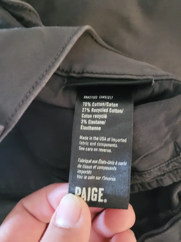 Paige Men's Grey Pants, Size 40 image indicator(2)