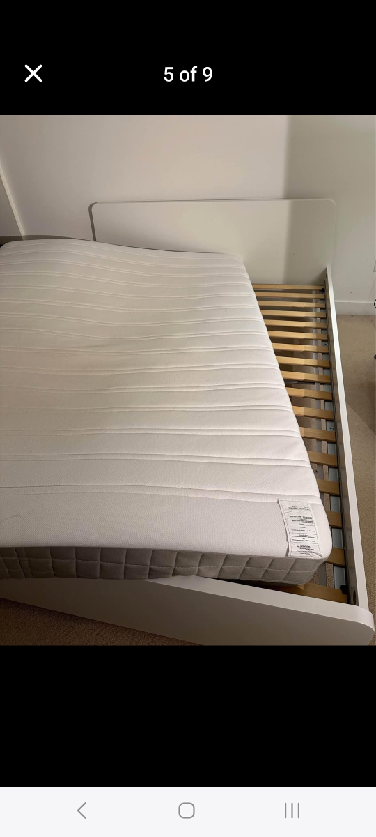 Ikea Queen Size bed  frame and mattress - photo 3